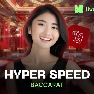 Hyper Speed Baccarat slot logo by Evolution at Spinky